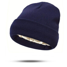 Bonnet en maille doublé de satin pour femmes et hommes, taille unique