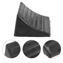 Black Rubber Triangle Wheel Chock 11.8x5.3x4.3 in