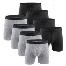 Boxers en coton pour homme, taille mi-haute, lot de 8