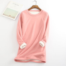 Dames sweater met lange mouwen en ronde hals, gemaakt van fleece, ideaal voor de winter.
