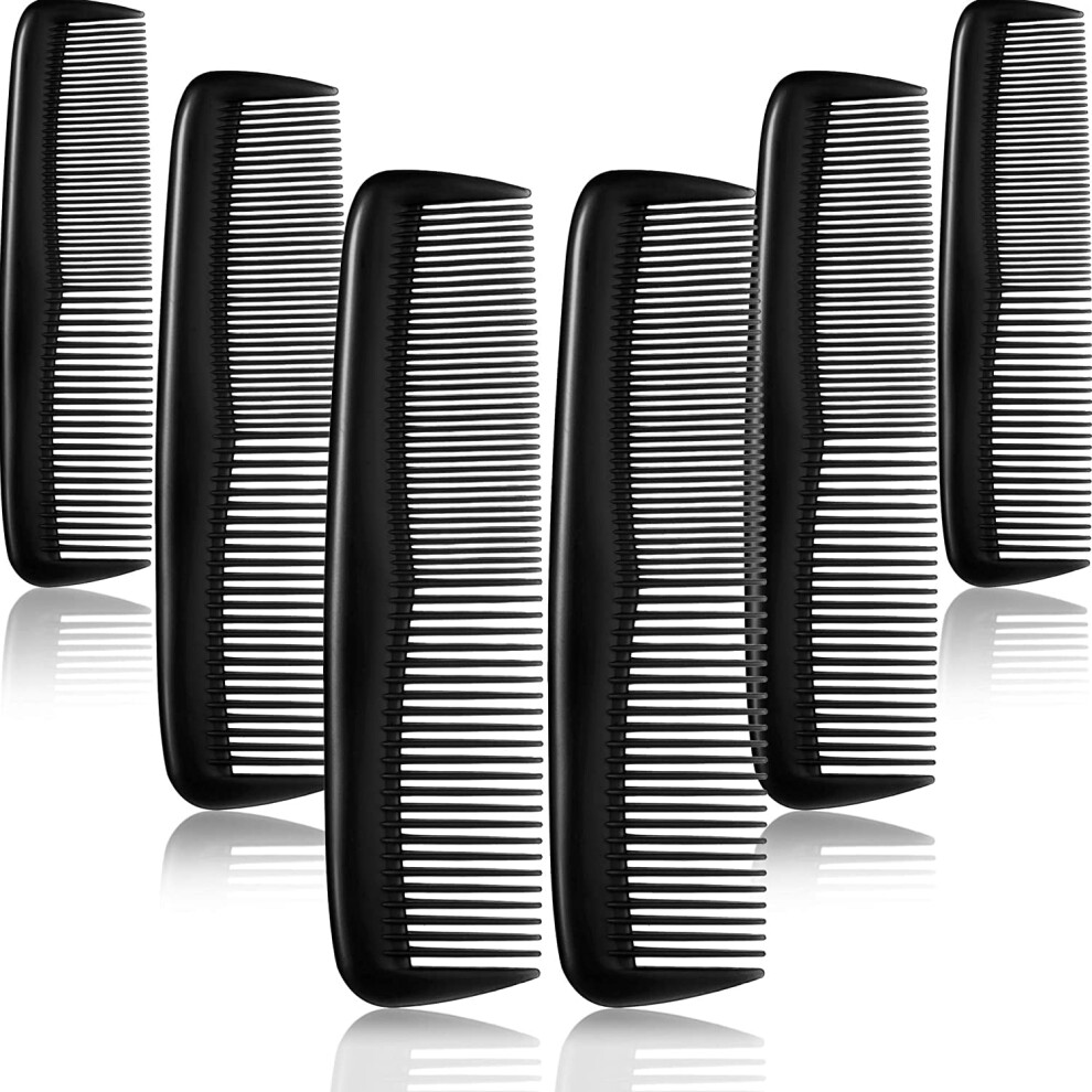 Hair Combs Set Plastic Fine Dressing Comb 12 Pieces Black