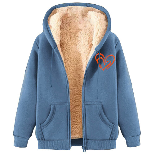 Damen-Kapuzenpullover mit Fleecefutter und Taschen