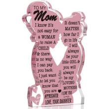 Acryl cadeauplaatje voor moeders, 5x3 inch