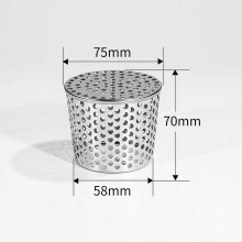 Couvercle de siphon de sol en PVC avec filtre conique en acier inoxydable,