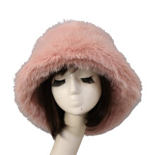 Bucket Hat dames wintermuts van imitatiebont, thermische vissersmuts