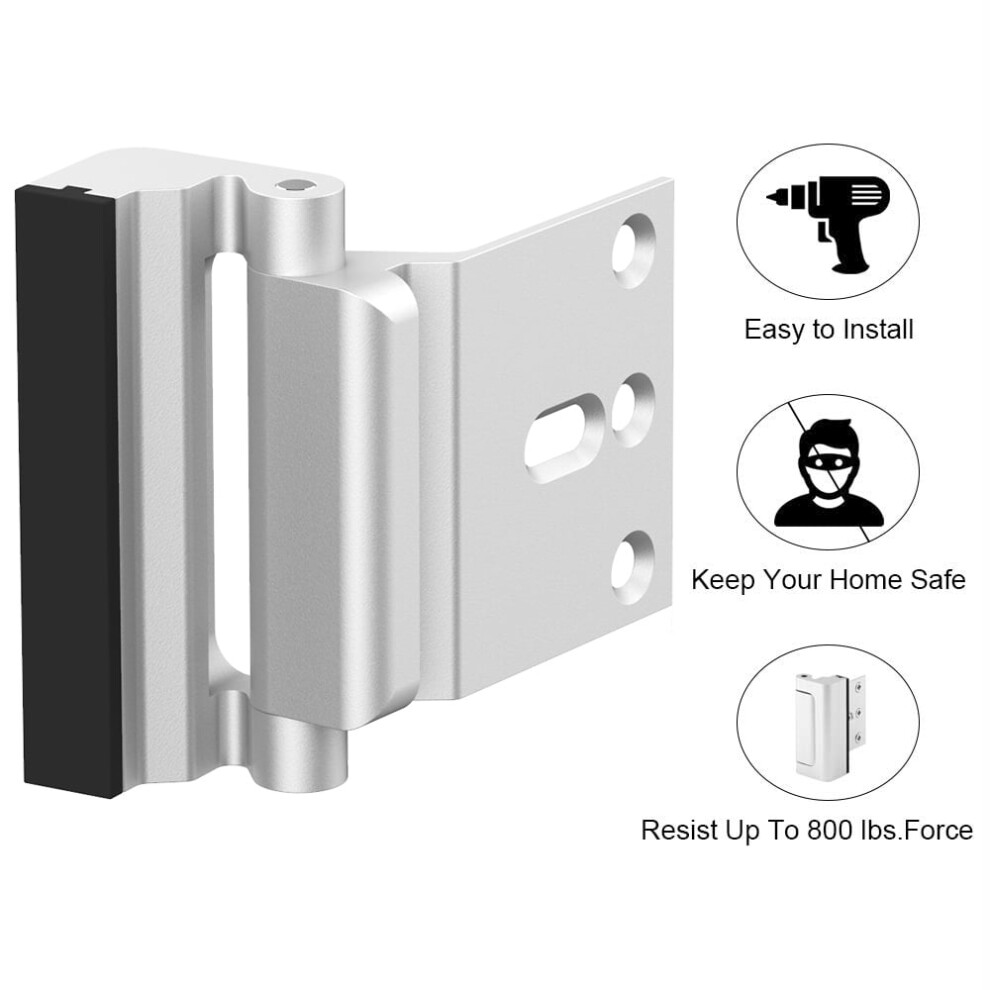 Childproof Door Reinforcement Lock 8 Screws 3" Stop 800 Lbs 9023022996169