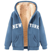 Manteau polaire doublé sherpa pour femme, avec capuche et poches