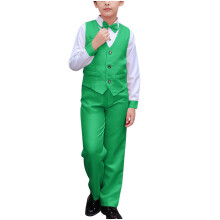 Completo casual da ragazzo a tinta unita con papillon, verde, 11-12 anni