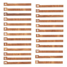 Vinyl-Schallplatten-Trennblätter alphabetisch A-Z, 26 Stück