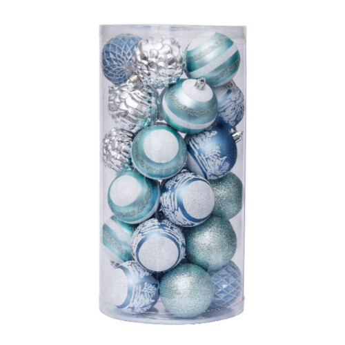 Boules de Noël incassables 6 cm, lot de 30