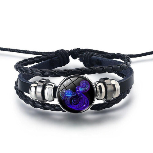 Pulsera de cuero met een uniseks sterrenbeeld