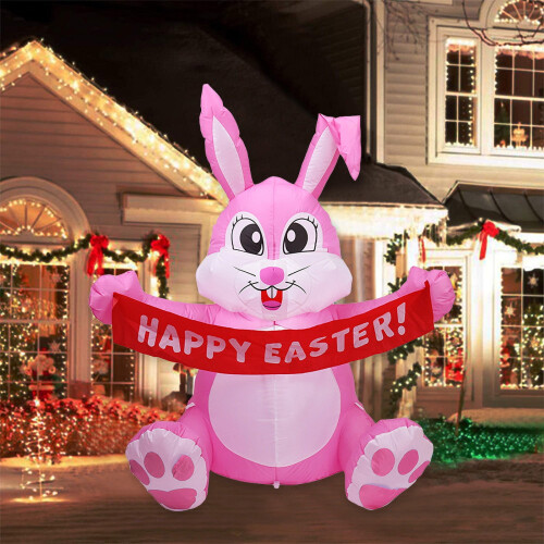 Lapin gonflable de Pâques pour extérieur, 1,5 m