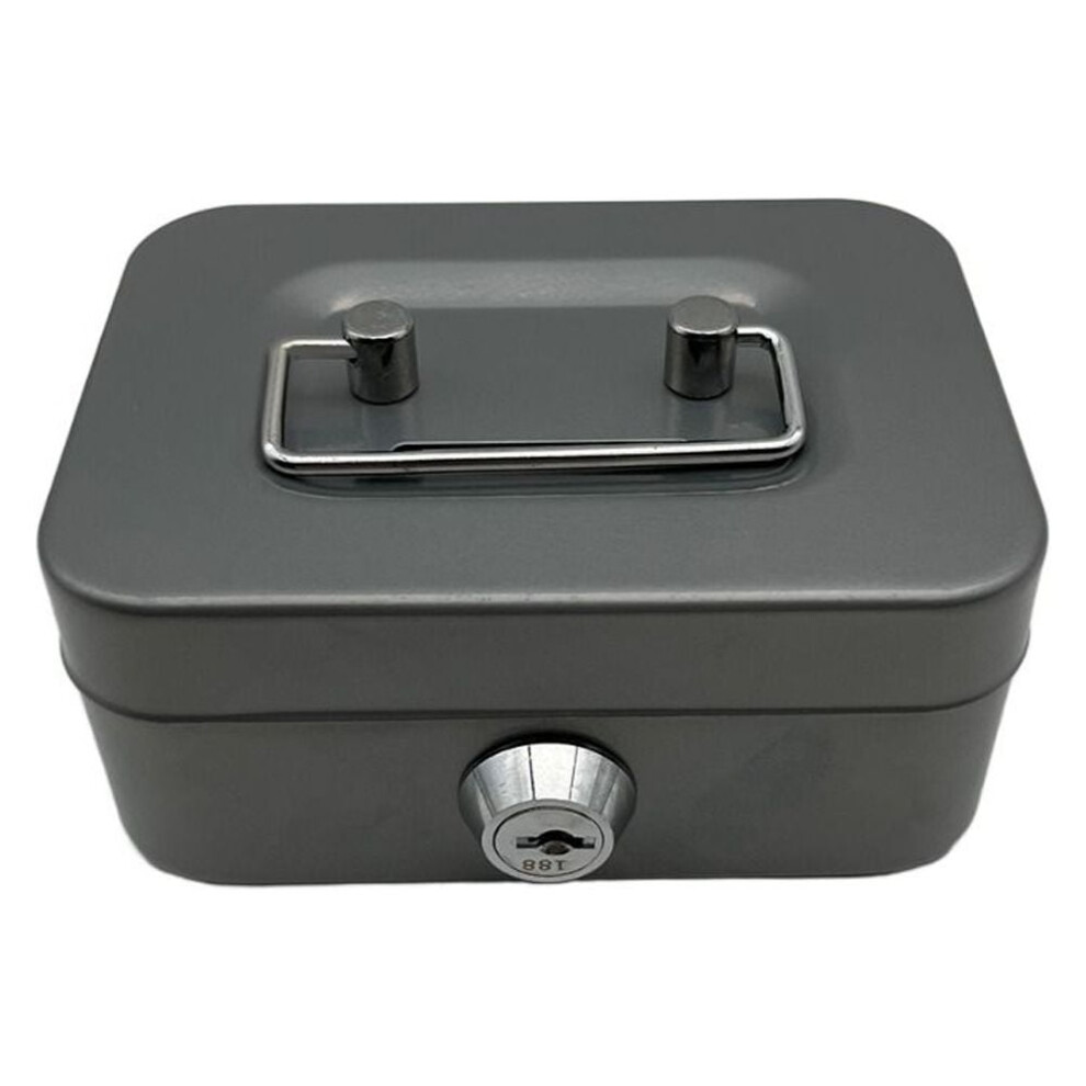 Grey Money Box With Lockable Security And Coin Slot 9023022997319