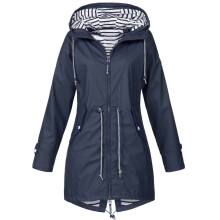 Veste de ski imperméable pour femme, bleu marine, taille 4XL