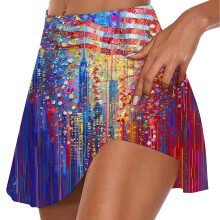 Sportlicher Damen-Skort, Stretch-Plissee-Tennisrock mit