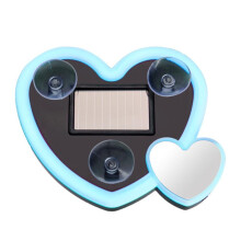 Luce LED a forma di cuore al neon ad energia solare per finestrini auto con ventosa