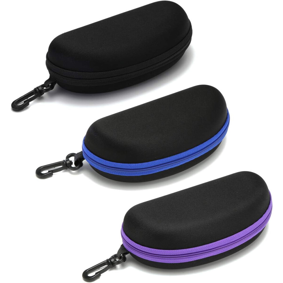Sunglasses Case Portable Travel Zipper 3 Pcs