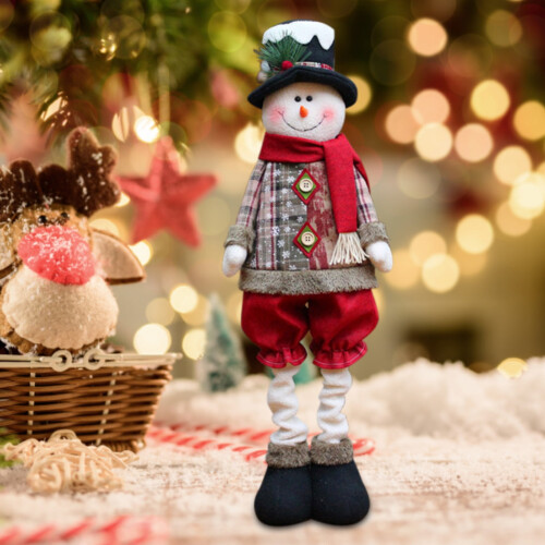 Weihnachtswichtel Plüschtier Schwedischer Tomte Schneemann 30 cm