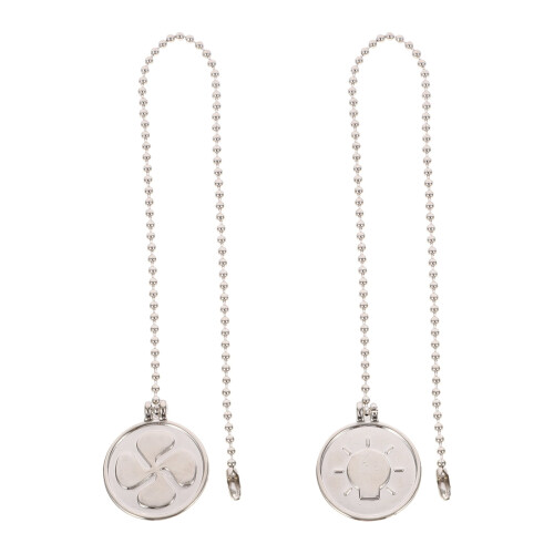 Ceiling Fan Chain Extension Silver 2 pcs