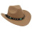 Dames cowboyhoed in boho jazzstijl, camelkleur. 1