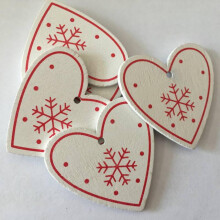 Valentinstag-Hängeornamente aus Holz, 5 cm, 10 Stück