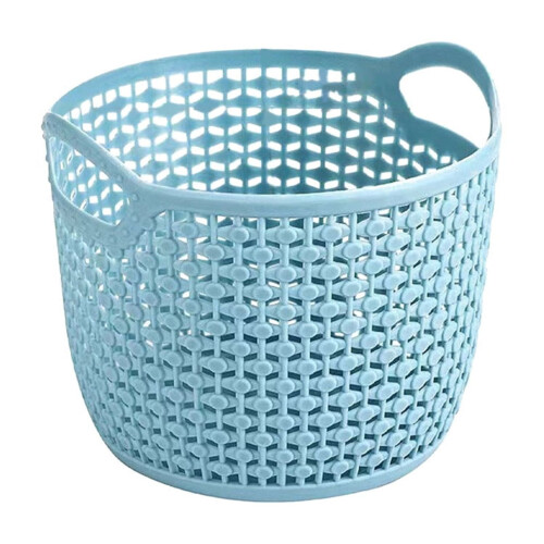 Panier de rangement de bureau imitation rotin (1 pièce)