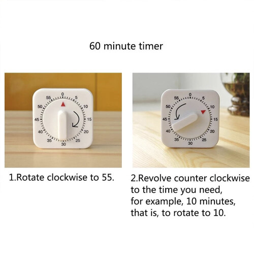 Mechanical Kitchen Timer Wind Up 60 Min 2