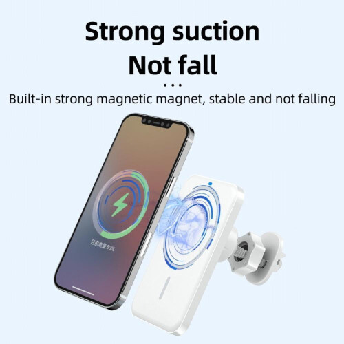 Prettyui Mag Auto-Wireless-Ladegerät 15W Qi Schnellladepad 2