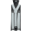 Men's Elastic Polyester Suspenders Adjustable White 1