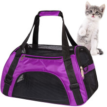 Lemmikkien kuljetuslaukku kissoille ja koirille, paino jopa 7 kg, keskikokoinen violetti