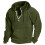 Herre ensfarget langermet hettegenser i polyester, 1 stk. 1