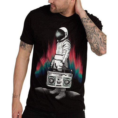 Ανδρικό μπλουζάκι με γραφικά AstroBlaster μαύρο S-4XL
