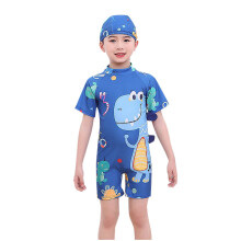 Kids swimsuit blue short sleeve jumpsuit 3-4 years