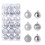 Staron silver Christmas ornaments 30mm 36 pcs 2