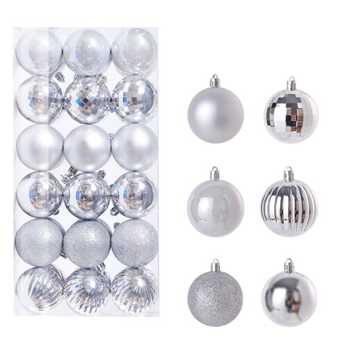 Staron silver Christmas ornaments 30mm 36 pcs 1
