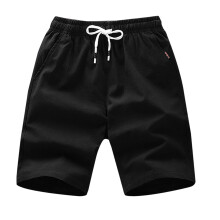 Pantaloncini da uomo in cotone neri, taglia 4XL