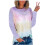 Damen-Langarmtop mit Rundhalsausschnitt und Blumenmuster 1