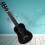 Acoustic Guitar Solid Wood 21 Inch Black 6