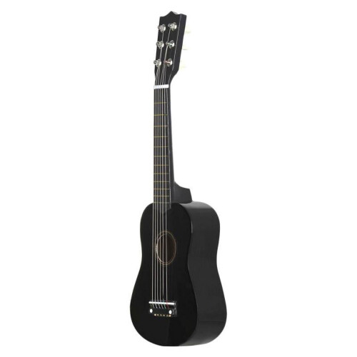 Acoustic Guitar Solid Wood 21 Inch Black 2