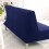 Polyester armless sofa slipcover dark blue 1 piece 4