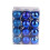 Christmas Ornaments Blue Shatterproof 24 Pieces 2