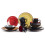 Sonoma stoneware dinner set black exterior handpainted 2
