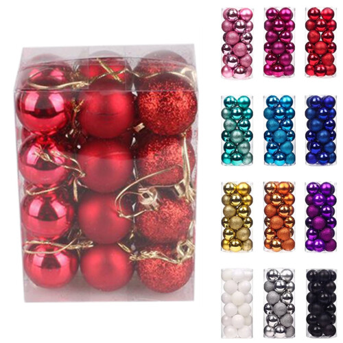 Staron Red Christmas Ornaments 30mm 24pcs 2