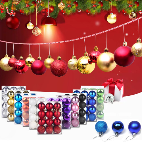 Staron Light Blue Christmas Ornaments 40mm 36pcs 2