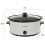 8 Quart Oval Slow Cooker with 3 Settings White Stainless 6
