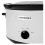 8 Quart Oval Slow Cooker with 3 Settings White Stainless 7