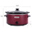 7 Quart Oval Slow Cooker Red Stainless Steel 6