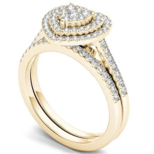 Silver Zircon Wedding Ring for Women, Elegant Bridal Jewelry