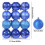 Staron blue Christmas ornaments 60mm 24 pcs 3