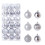 Staron Christmas Ornaments Silver 36 pcs 60mm 5